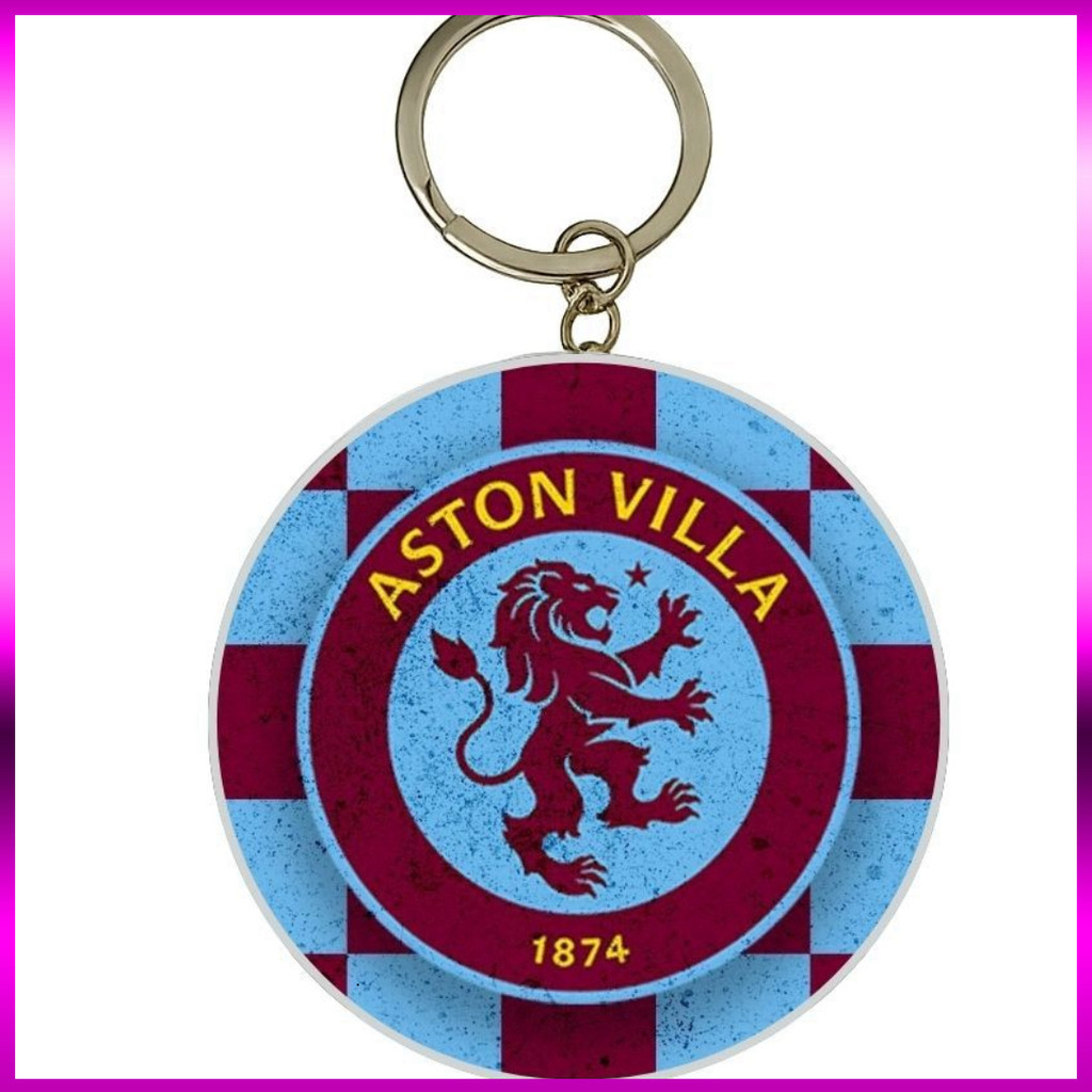 (SALE) MÓC KHÓA THIẾC IN HÌNH LOGO ASTON VILLA