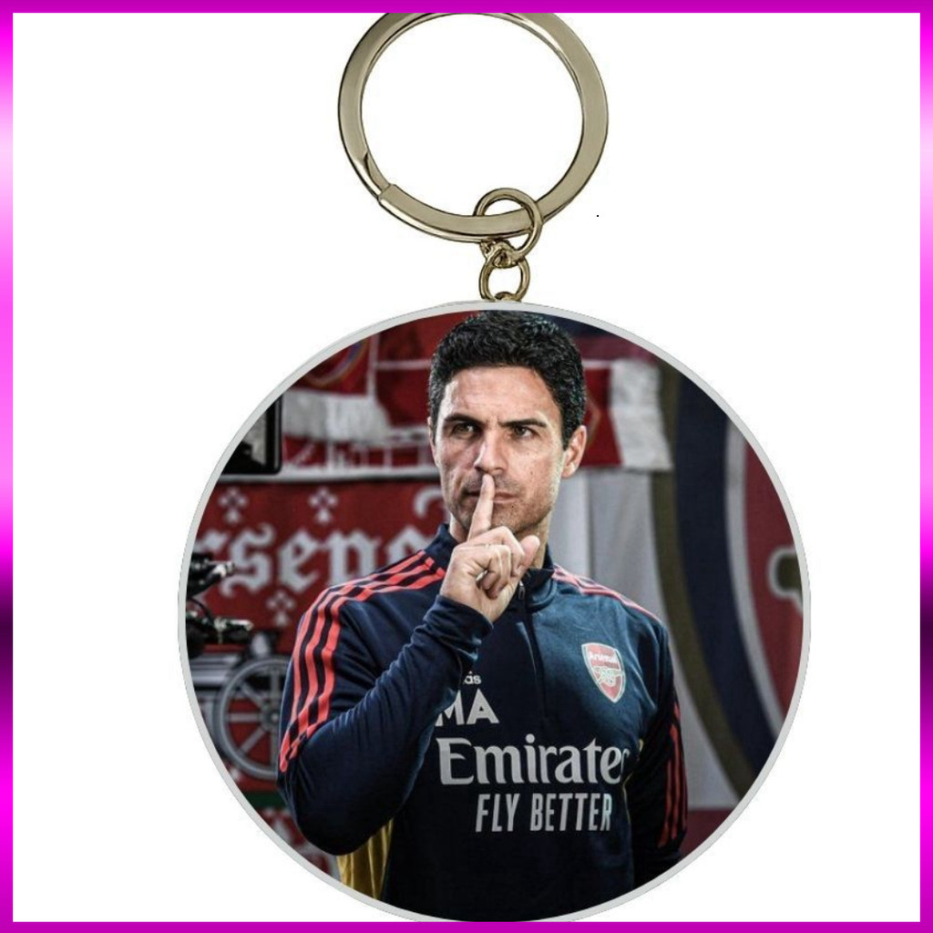 (SALE) MÓC KHÓA THIẾC IN HÌNH MIKEL ARTETA