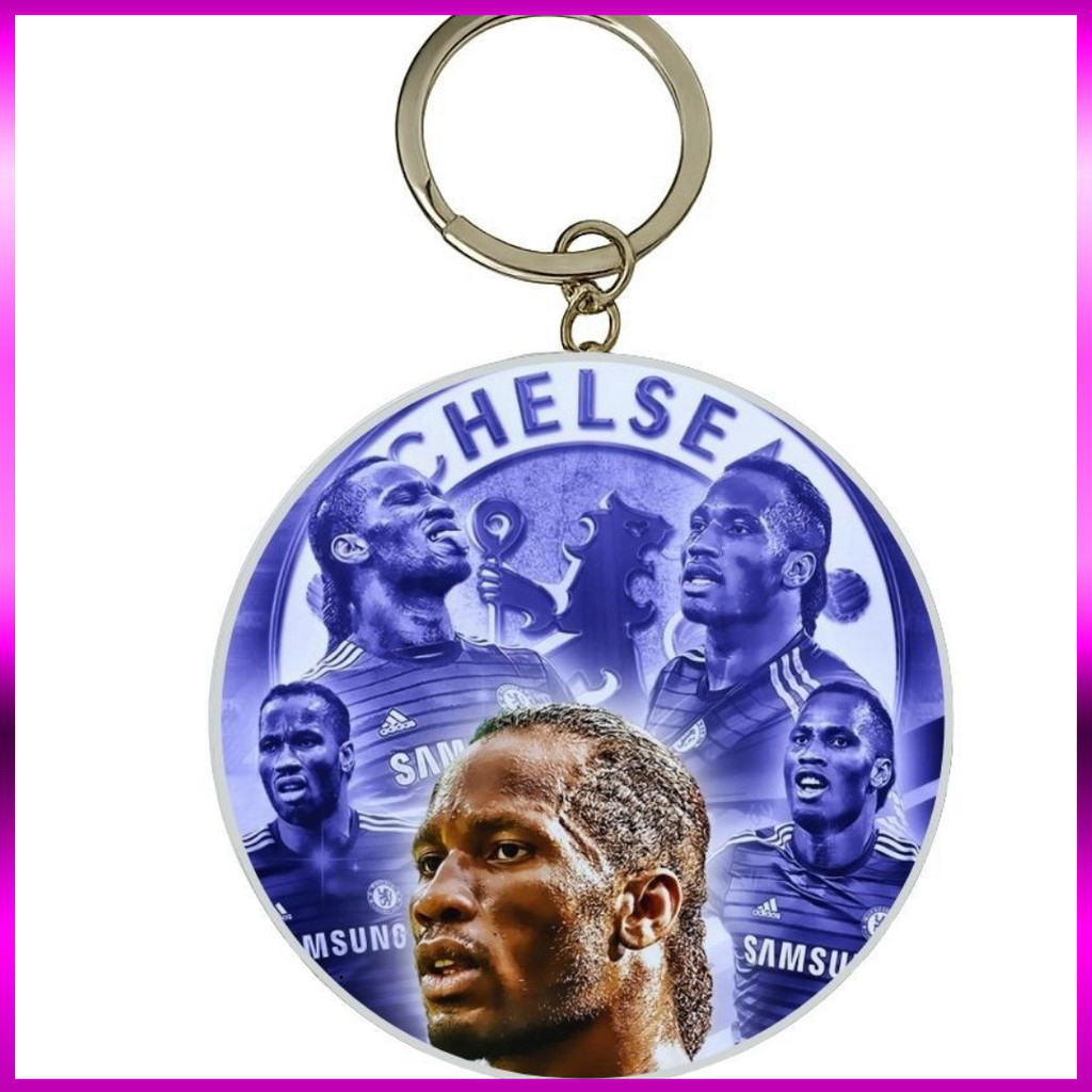 (SALE) MÓC KHÓA THIẾC IN HÌNH DIDIER DROGBA