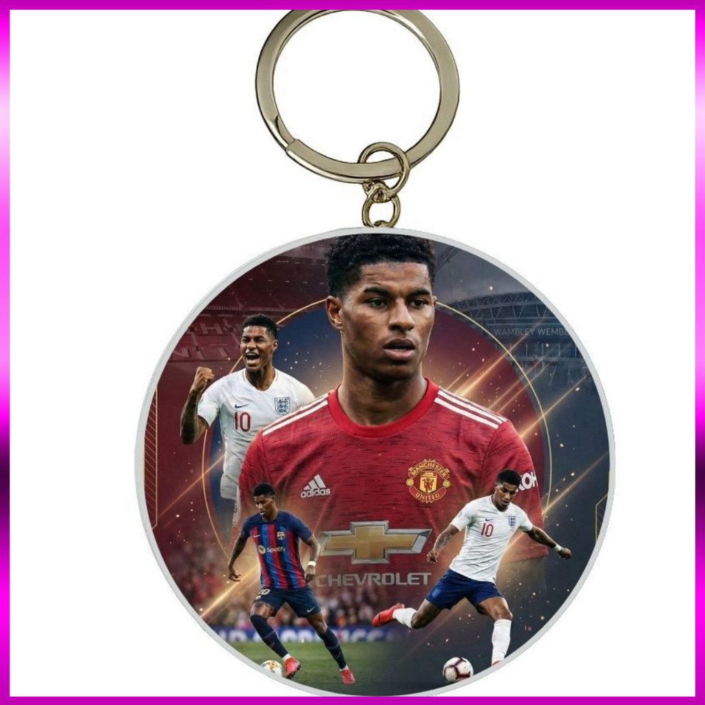 (SALE) MÓC KHÓA THIẾC IN HÌNH MARCUS RASHFORD