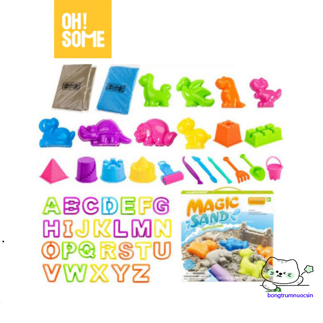 "OHSOME - Cát khủng long an toàn cho bé, kèm khuôn tạo hình thú vị"