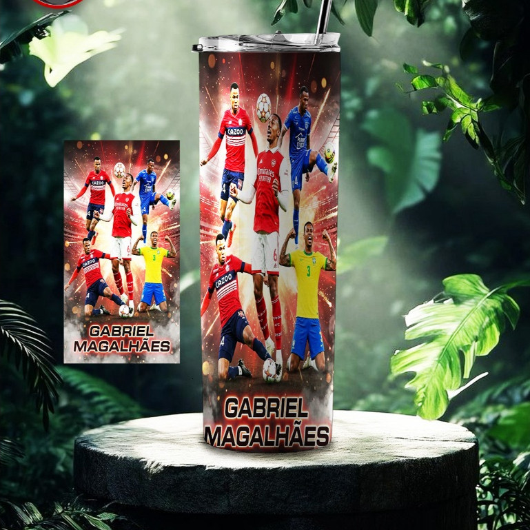 LY GIỮ NHIỆT QUÀ TẶNG HÀNG CAO CẤP BẰNG THÉP KO RỈ IN HÌNH GABRIEL MAGALHAES MẪU 2