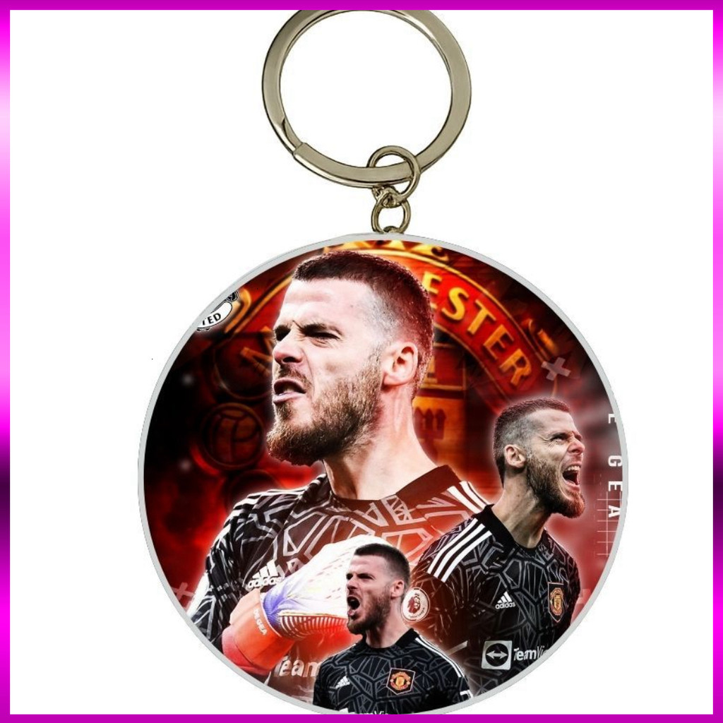 (SALE) MÓC KHÓA THIẾC IN HÌNH DAVID DE GEA MẪU 2