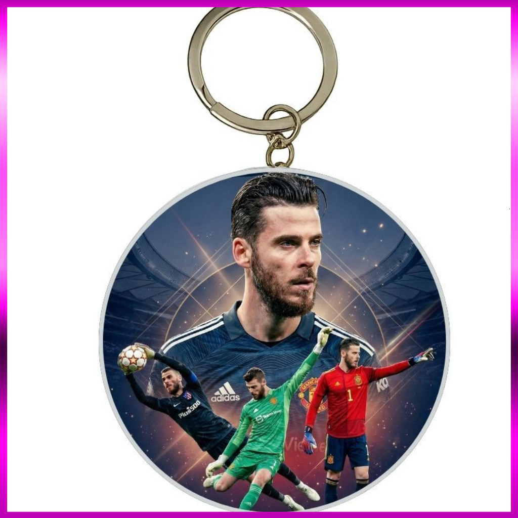 (SALE) MÓC KHÓA THIẾC IN HÌNH DAVID DE GEA MẪU 1