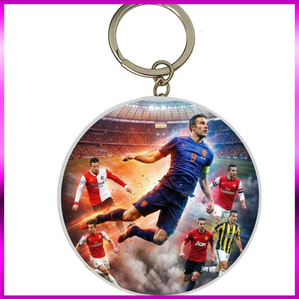 (SALE) MÓC KHÓA THIẾC IN HÌNH ROBIN VAN PERSIE