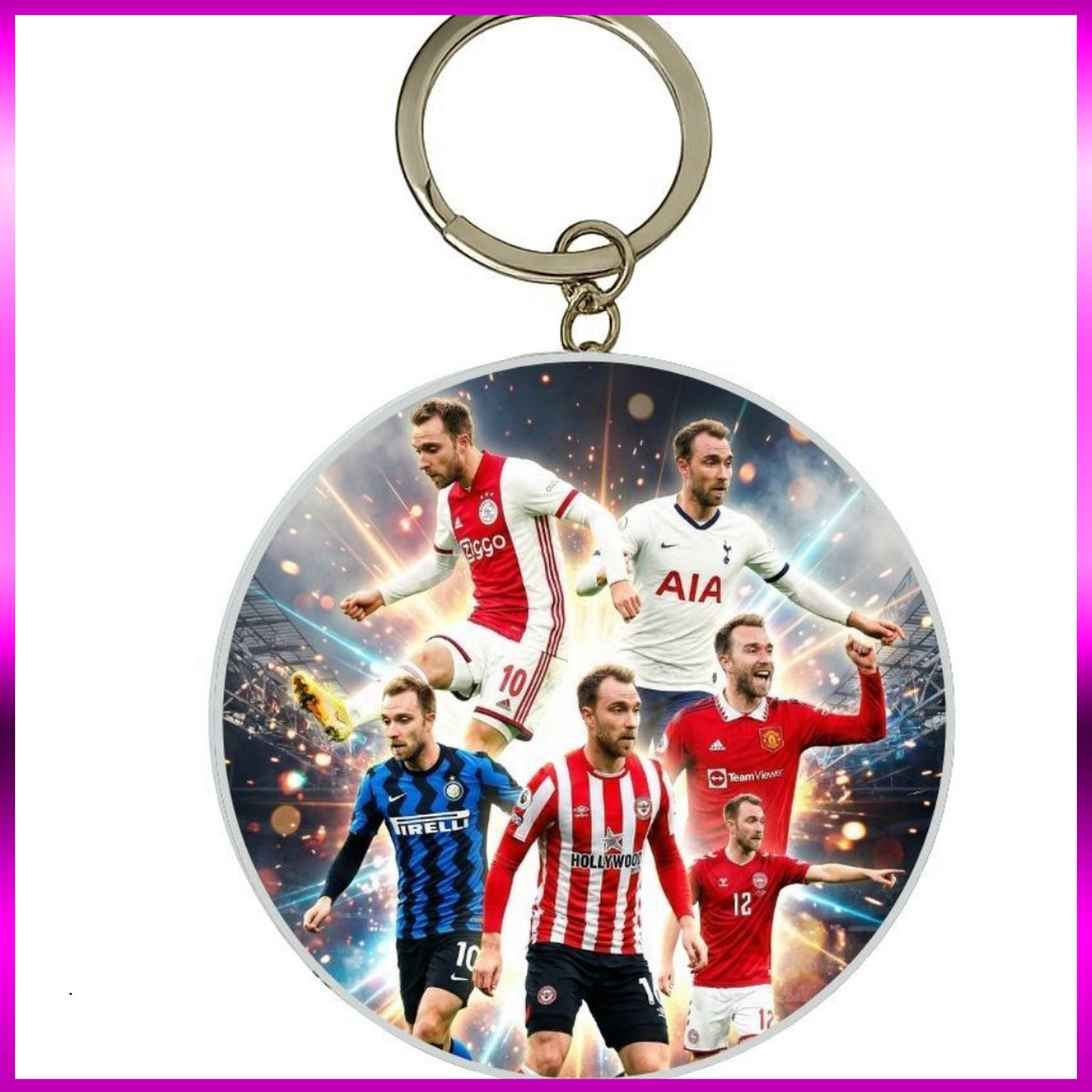 (SALE) MÓC KHÓA THIẾC IN HÌNH CHRISTIAN ERIKSEN MẪU 2