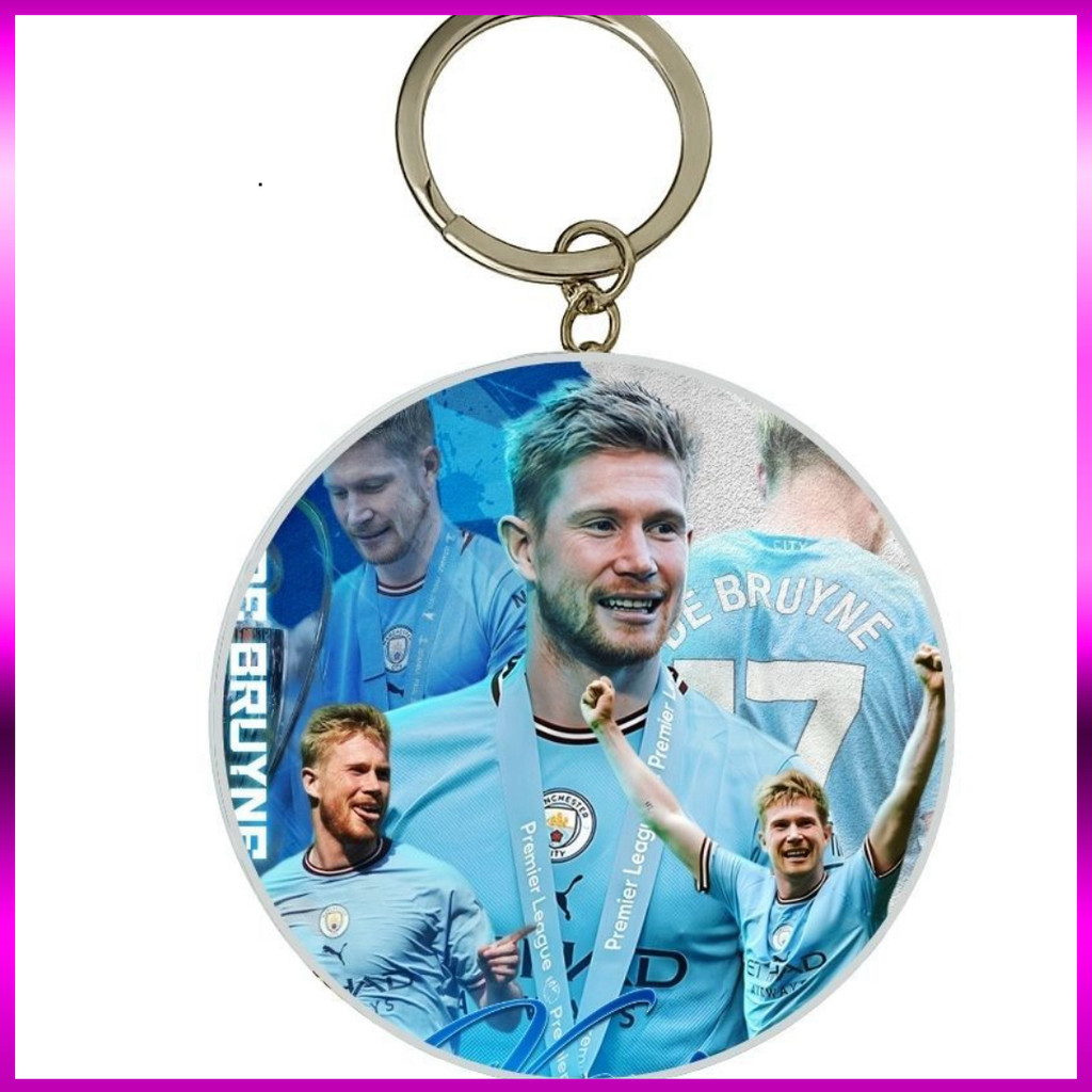 (SALE) MÓC KHÓA THIẾC IN HÌNH KEVIN DE BRUYNE MẪU 2