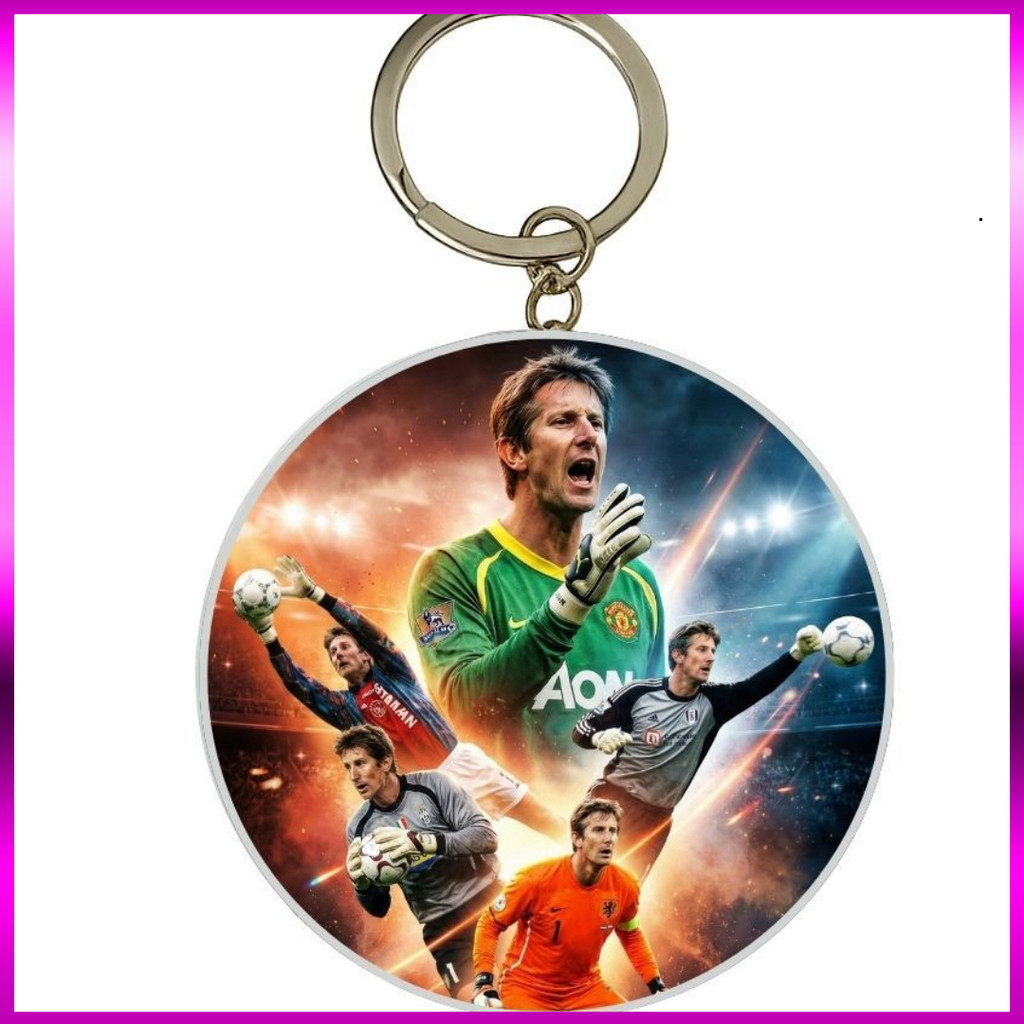 (SALE) MÓC KHÓA THIẾC IN HÌNH EDWIN VAN DER SAR MẪU 2