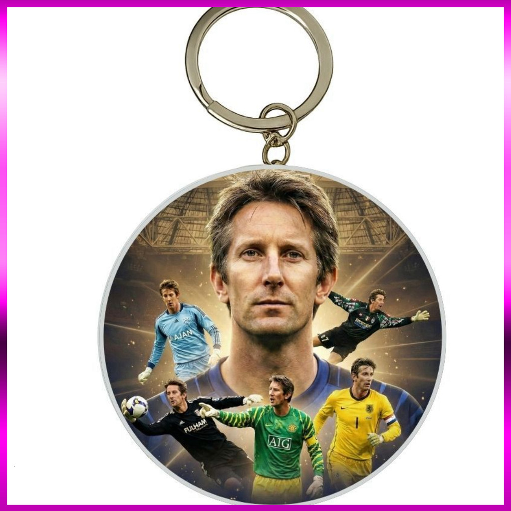 (SALE) MÓC KHÓA THIẾC IN HÌNH EDWIN VAN DER SAR MẪU 1