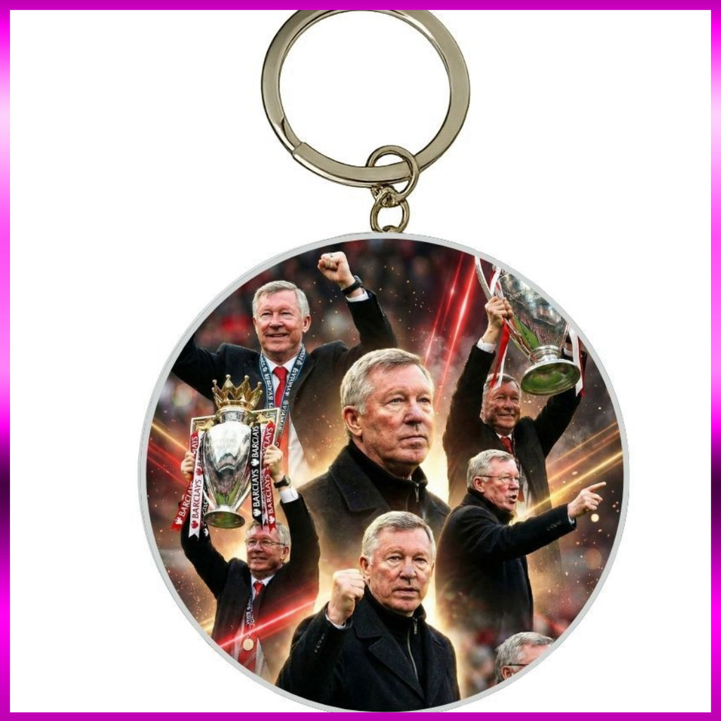 (SALE) MÓC KHÓA THIẾC IN HÌNH ALEX FERGUSON MẪU 2