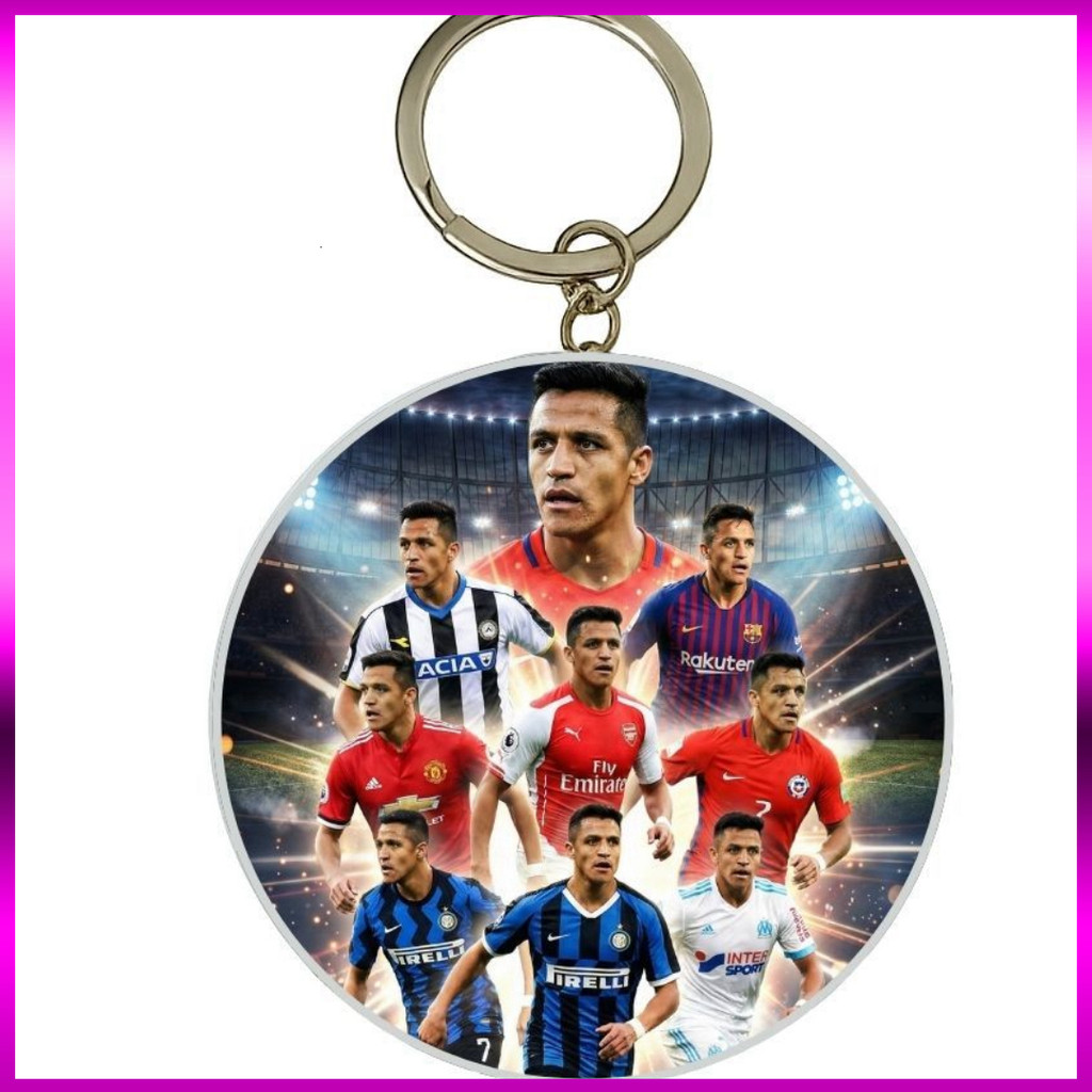 (SALE) MÓC KHÓA THIẾC IN HÌNH ALEXIS SÁNCHEZ