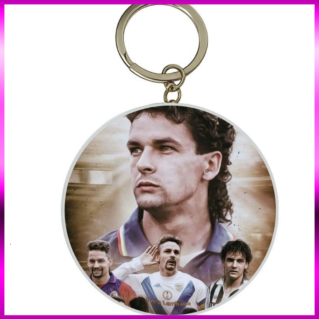 (SALE) MÓC KHÓA THIẾC IN HÌNH ROBERTO BAGGIO