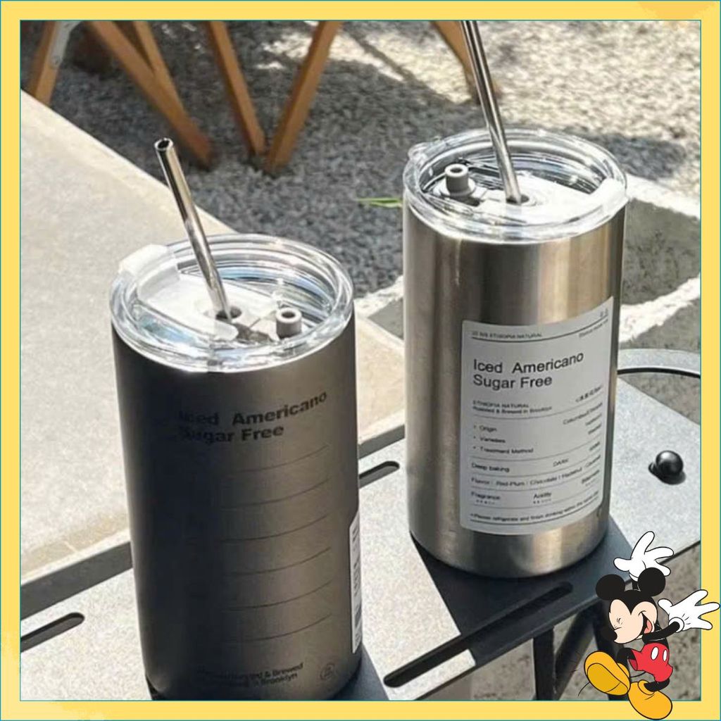 BÌNH NƯỚC LATTE 650ML- Ly Giữ Nhiệt Americano 650ML Inox 304 Kèm Ống Hút- BINHGIUNHIET