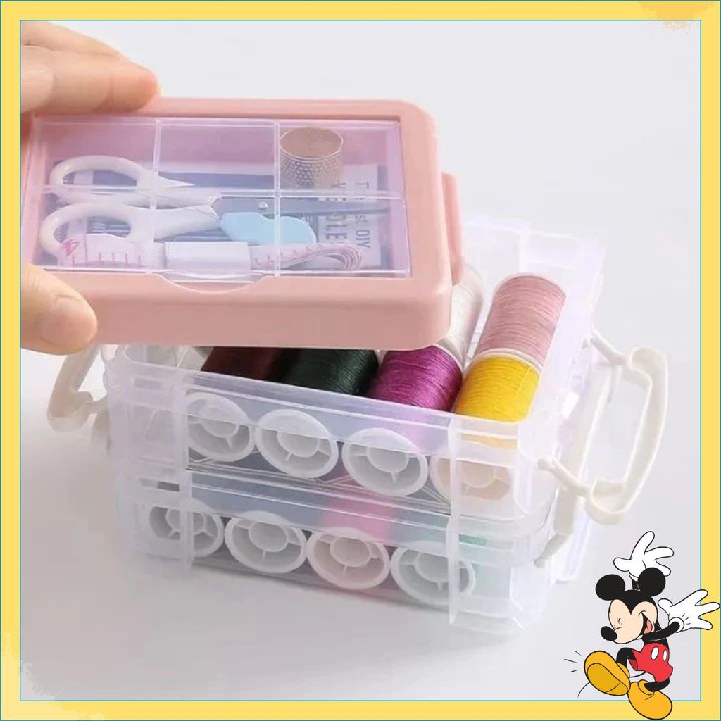 HỘP KIM CHỈ ĐA NĂNG - Hộp Kim Chỉ May Vá - Hộp Kim Chỉ 3 Tầng Tiện Dụng - Nhỏ Gọn - Bộ Kim Chỉ May V