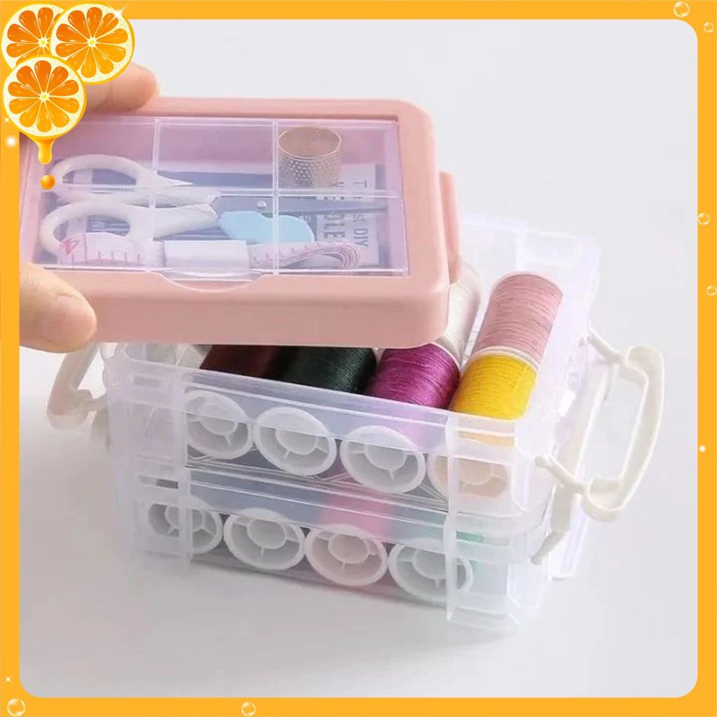 HỘP KIM CHỈ ĐA NĂNG - Hộp Kim Chỉ May Vá - Hộp Kim Chỉ 3 Tầng Tiện Dụng - Nhỏ Gọn - Bộ Kim Chỉ May V