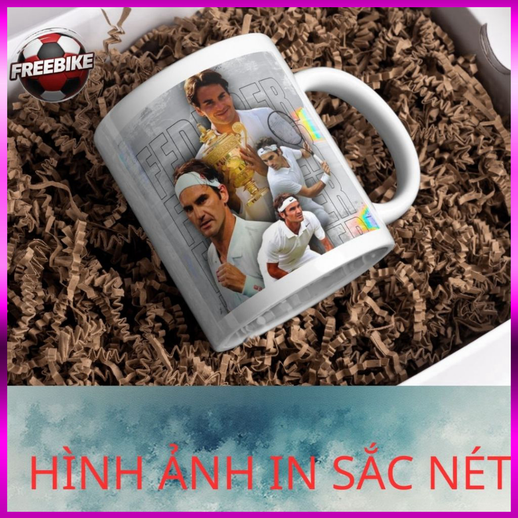 (SALE) LY SỨ IN CAO CẤP HÌNH ROGER FEDERER
