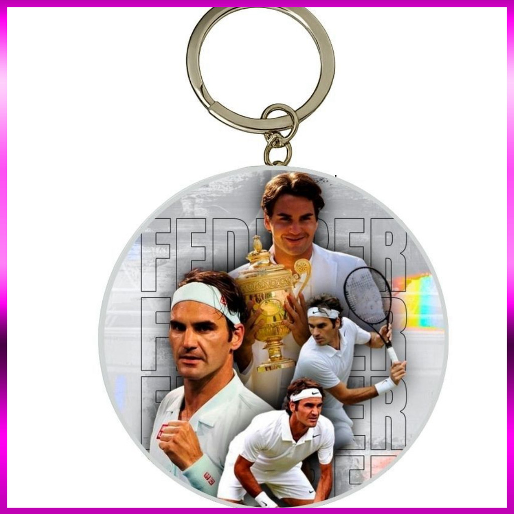 (SALE) MÓC KHÓA THIẾC IN HÌNH ROGER FEDERER