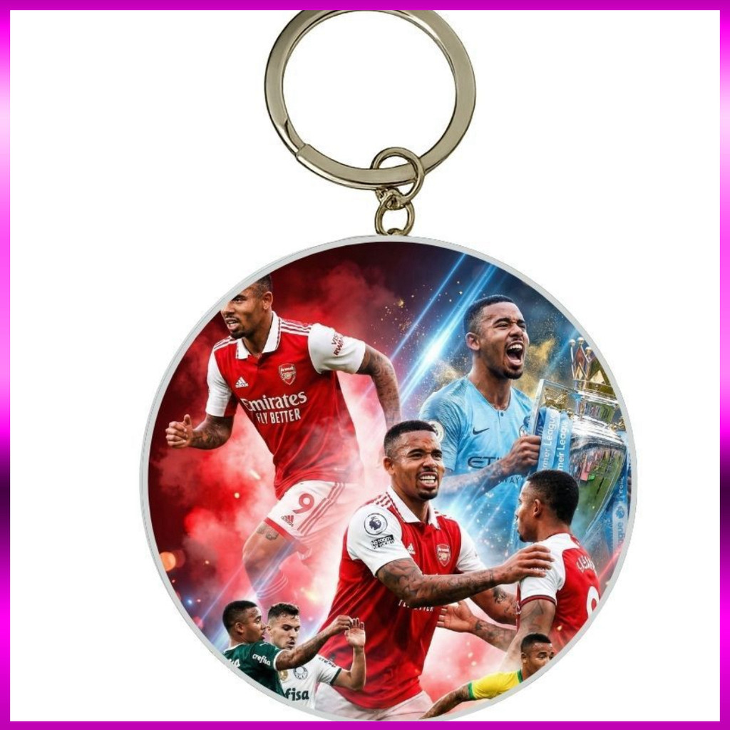 (SALE) MÓC KHÓA THIẾC IN HÌNH GABRIEL JESUS MẪU 3