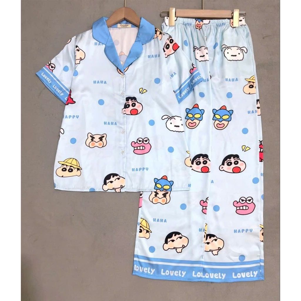 Bộ pizama tay ngắn free size 40-58kg