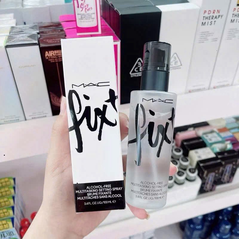 Xịt khóa nền MAC FIX+ Xịt cố định nền MAC FIX 100ml Phiên bản mới, không cồn, đầy đủ hộp - Borcelle.