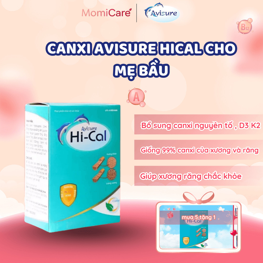 Canxi Avisure Hical Nano Sinh Học – Bổ Sung Canxi Cho Bà Bầu, Mẹ Cho Con Bú & Người Cao Tuổi