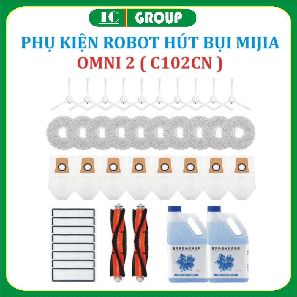 Phụ kiện Robot hút bụi Mi Mijia Omni 2S (C102CN) - Lọc hepa , Khăn lau, Chổi chính, Cuộn, Chổi cạnh,