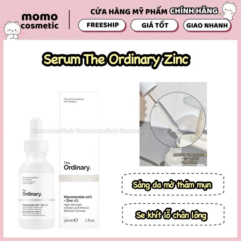 Serum The Ordinary ZinC 1% + Niacinamide 10%