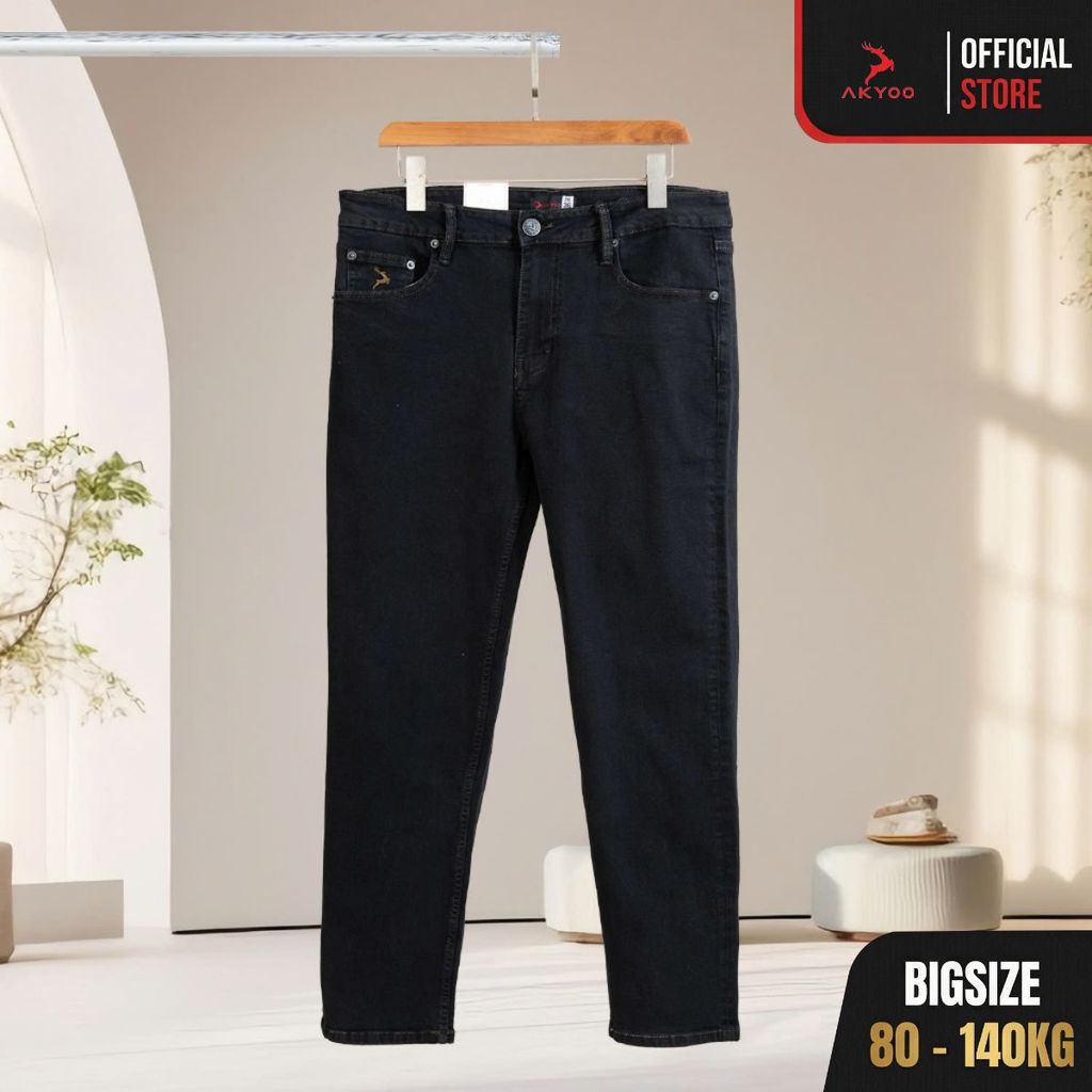Quần jean big size Akyoo , size từ 80 -140kg - QJ A4-QJ GHI MAI