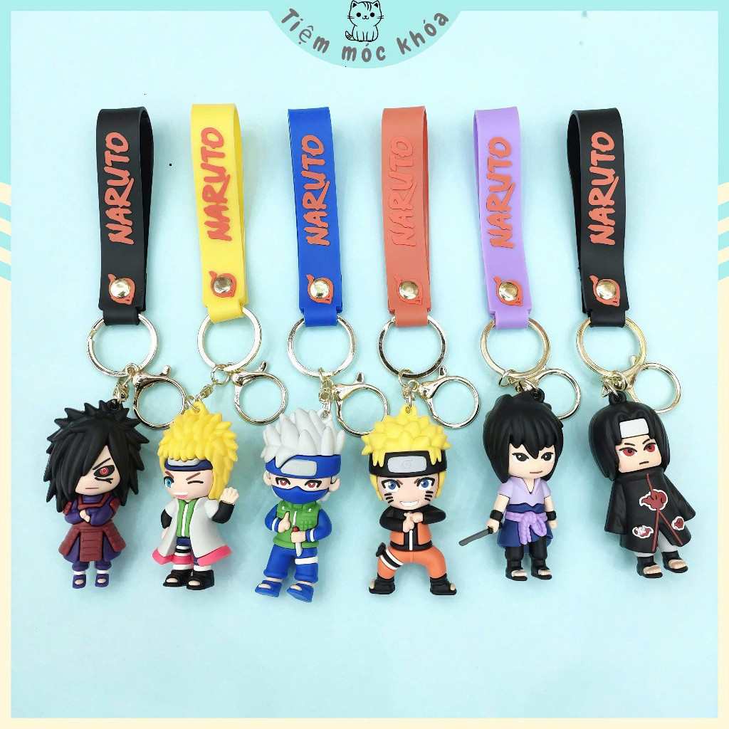 Móc Khóa Naruto Ngộ Nghĩnh - Nhân Vật Itachi, Kakashi, Minato, Madara - Phụ Kiện Balo