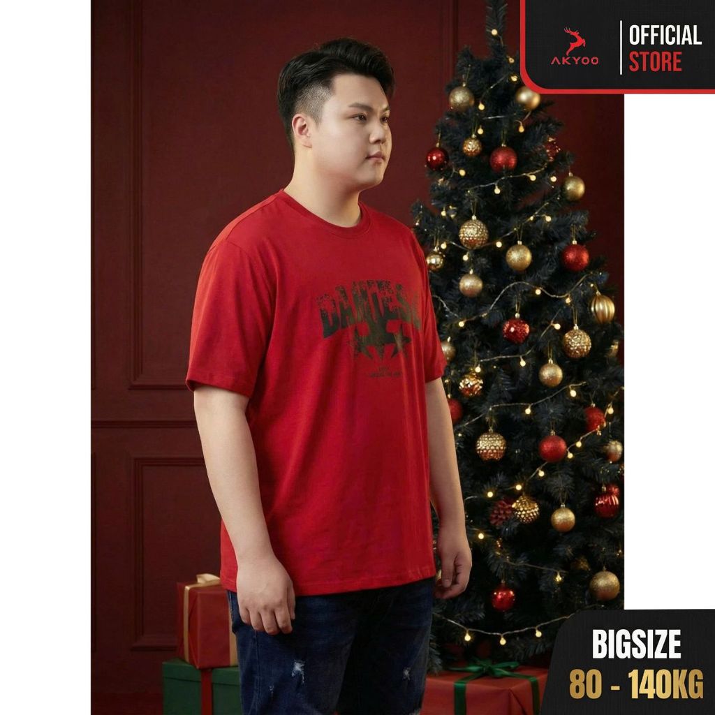 Áo Thun Nam Bigsize 80-140kg AKYOO Cao Cấp, Chất Liệu Cotton Co Giãn, Thoáng Mát, Akyoo Bigsize Nam 