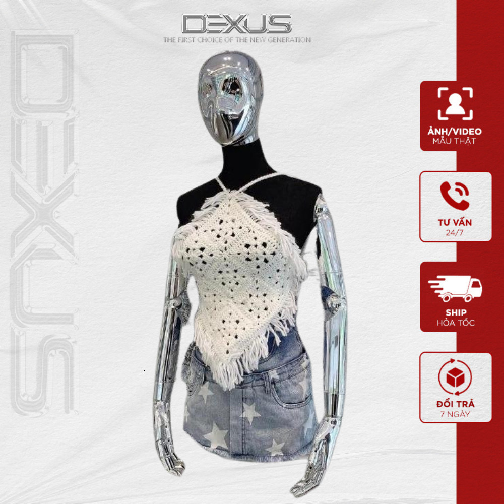 [UP TO 50%] Áo Len Yếm Ren Tua Rua Nữ 𝐃𝐗 𝐃𝐄𝐗𝐔𝐒_A70186