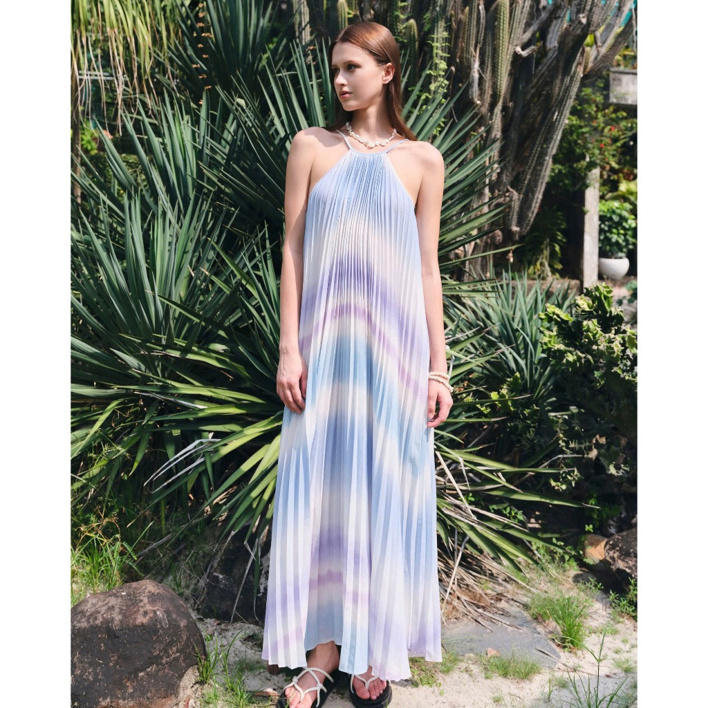 [DEZUS] DEZUS Đầm/ Váy Maxi Cổ Yếm Dáng Dài Nữ_ELITA LONG DRESS | U3XW241103