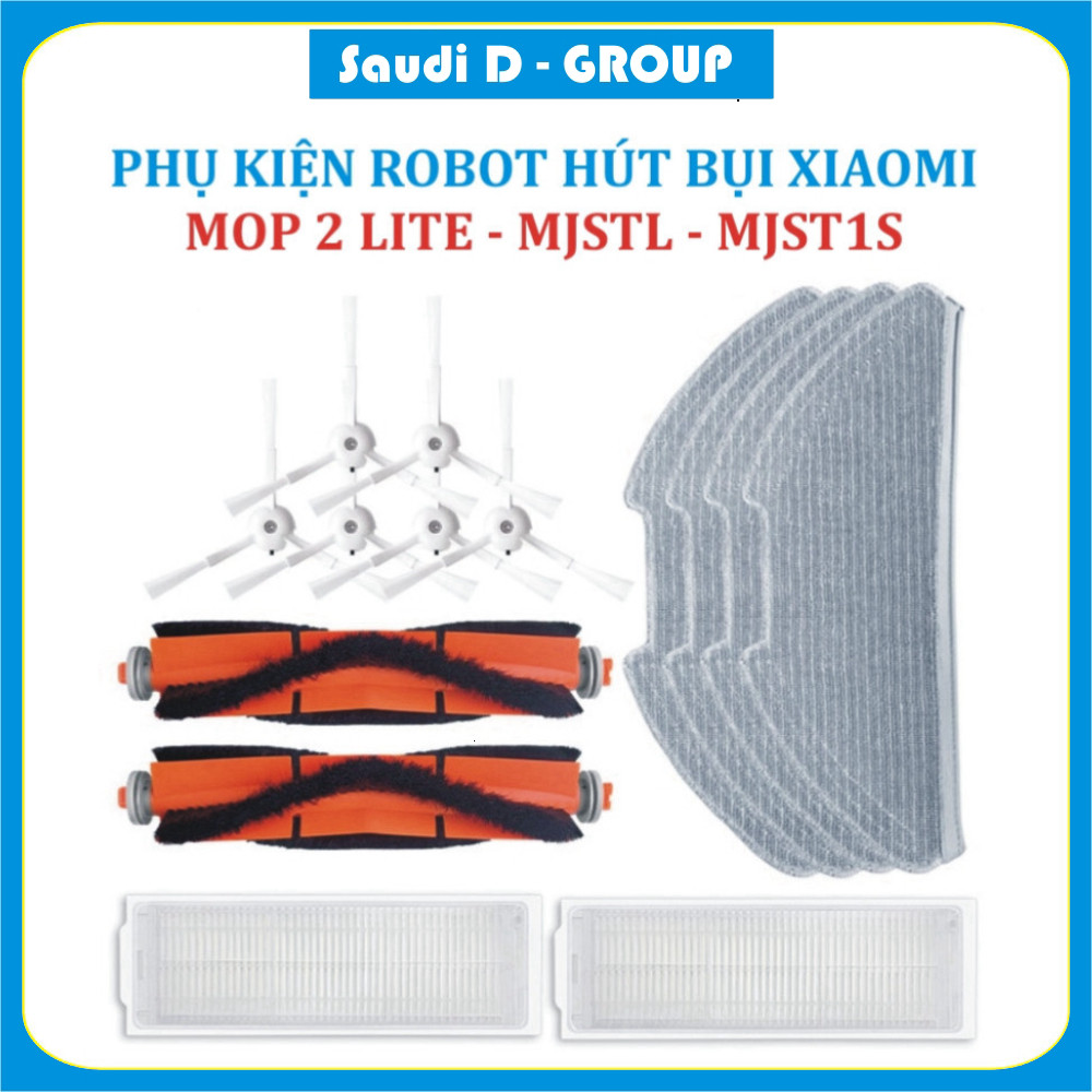 Phụ kiện Robot hút bụi Mi Mop 2 Lite, MJSTL/MJST1S Lọc hepa , Khăn, Giẻ lau, Chổi giữa, Cuộn, Chổi c