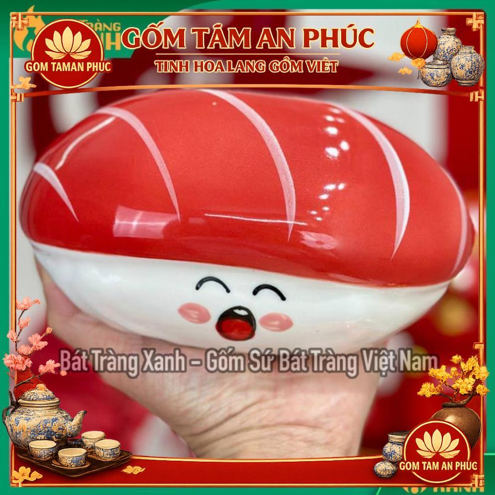 HEO SỨ TIẾT KIỆM HÌNH SUSHI BÁT TRÀNG – SIÊU PHẨM LỢN ĐẤT TIẾT KIỆM BÁT TRÀNG
