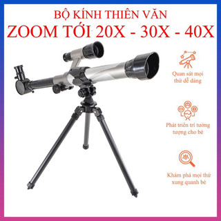 Bộ Kính Thiên Văn Khúc Xạ 40X Giáo Dục Kèm Phụ Kiện Giúp Bé Thỏa Sức Sáng Tạo, Ngắm Nhìn Các Vì Sao