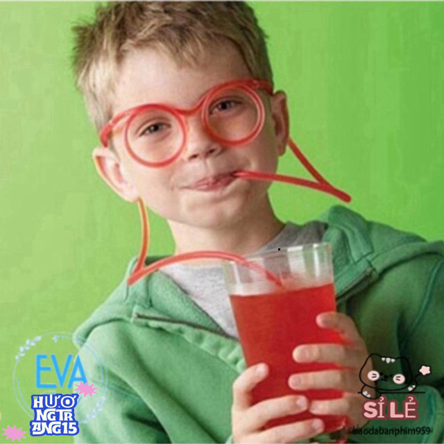 Ống Hút Kiểu Mắt Kính - Tròn Ngộ Nghĩnh M379 Phụ Kiện Tiệc Sáng Tạo