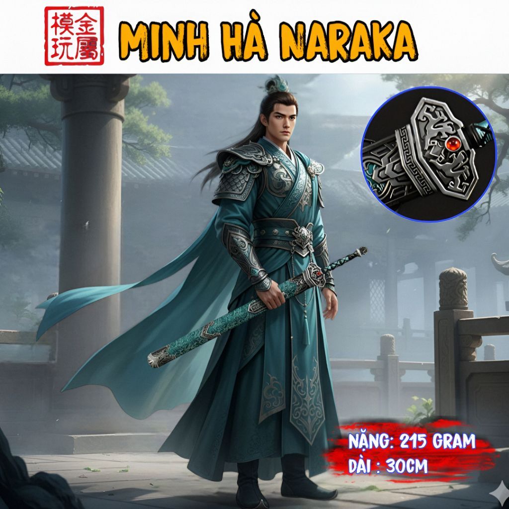 ( Tặng giá đỡ ) Mô hình Minh Hà Chi Binh Naraka dài 30cm - Hoàng mô hình