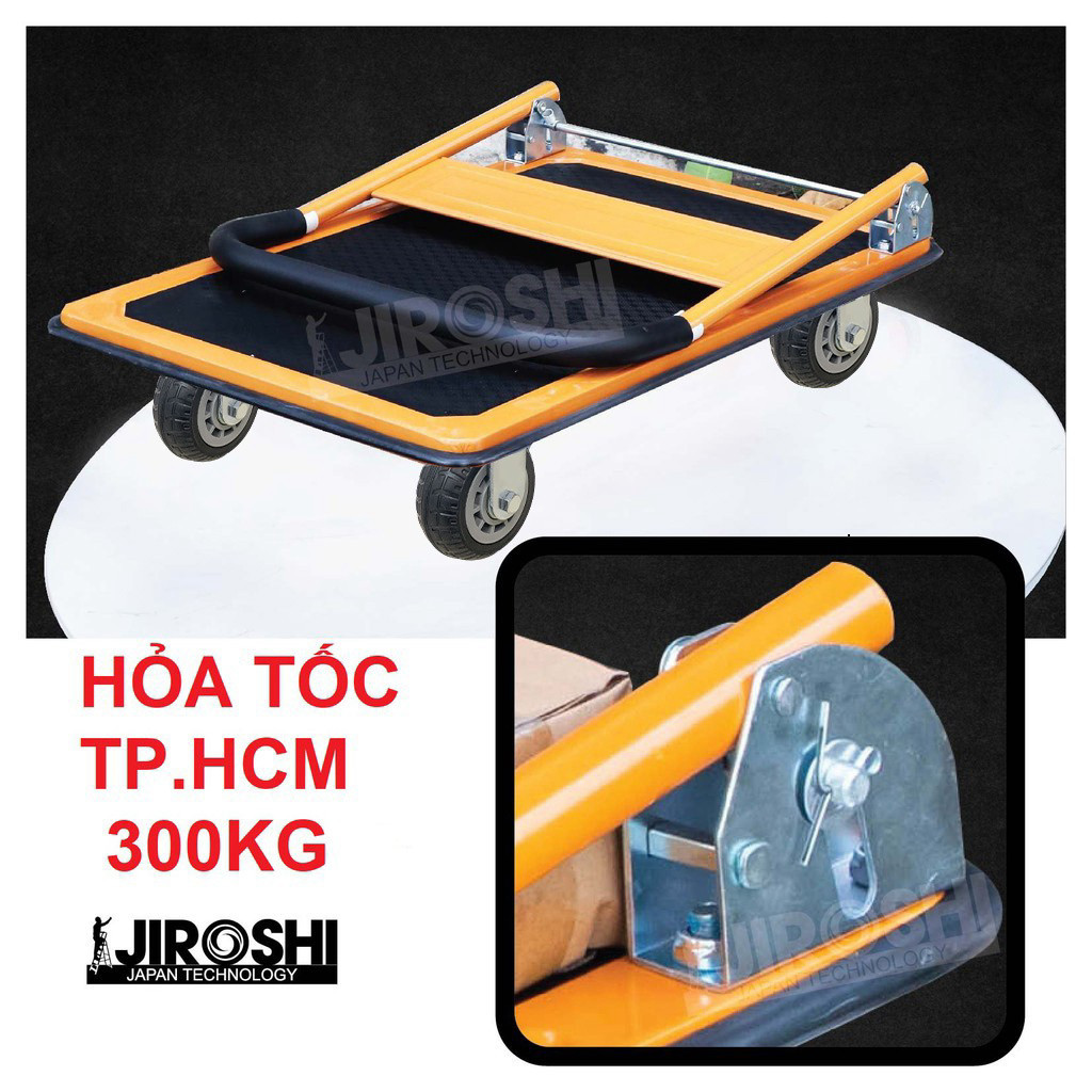 [Giao Hỏa Tốc] Xe Đẩy Hàng JIROSHI 300Kg - Công Nghệ Nhật Bản Đỉnh Cao.