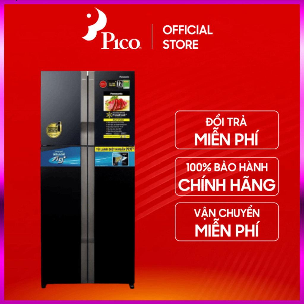 Ib shop đặt [Pico Official - Lắp đặt 0Đ HN HCM] Tủ Lạnh Panasonic NR-DZ601VGKV 550 lít Inverter .. G