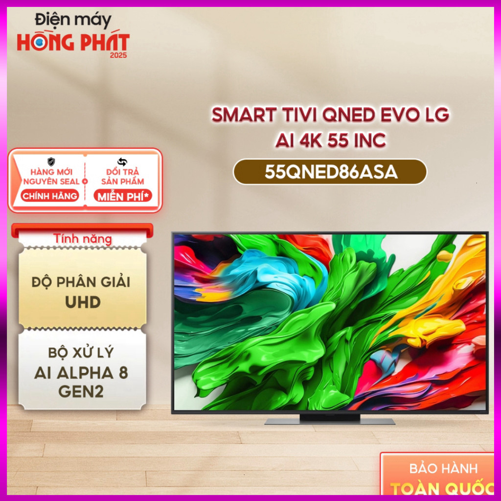 Ib shop đặt Smart Tivi LG QNED evo AI QNED86 4K 55 Inch 55QNED86ASA .. Giao nhanh.