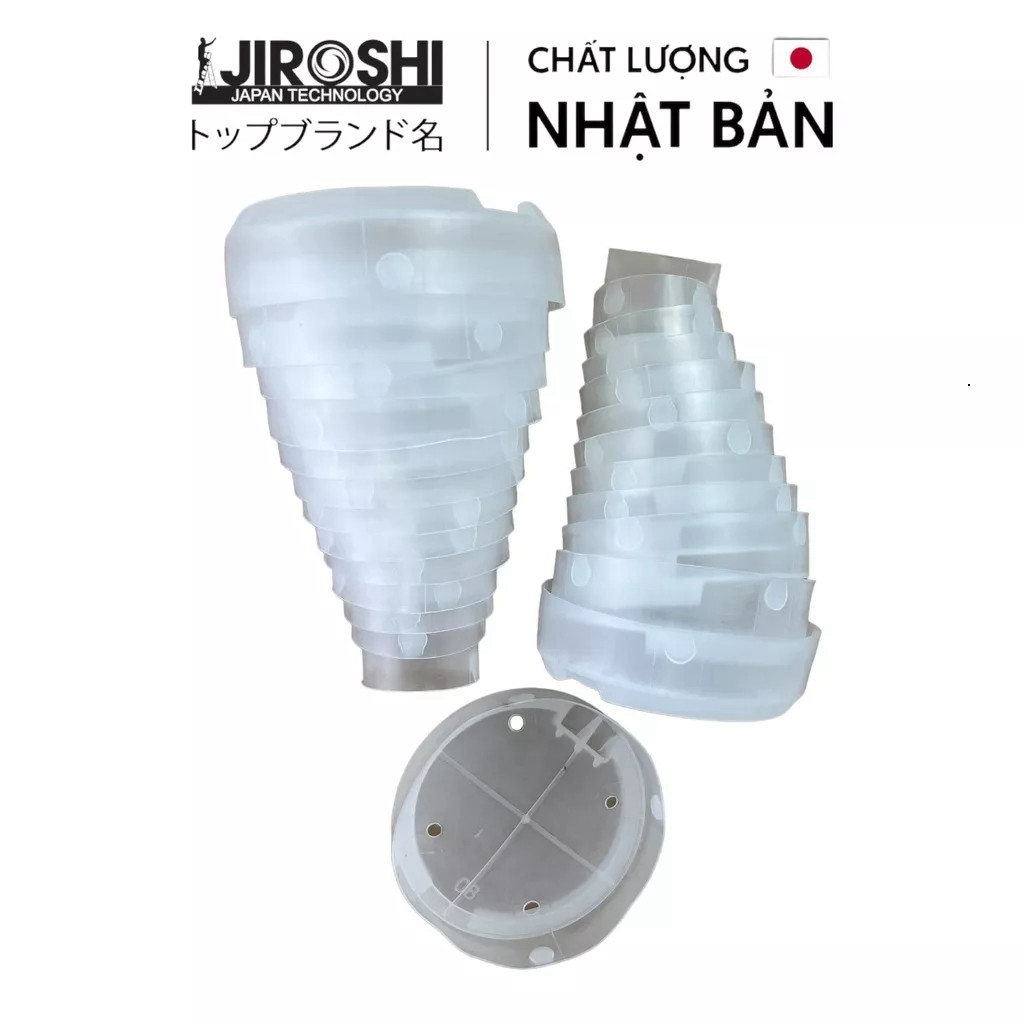 Bộ phụ kiện thang rút JIROSHI gồm nhựa đen và khung INOX