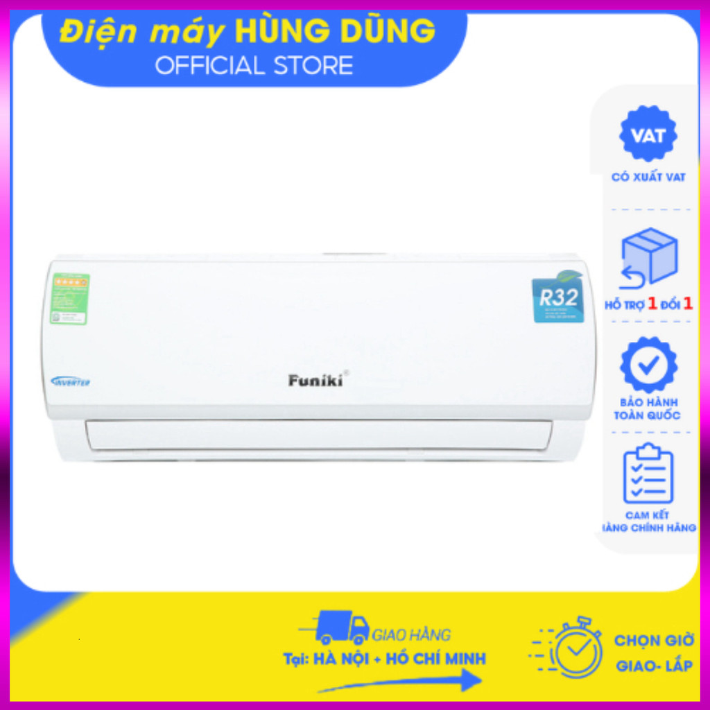Nhắn để đặt - [ GIAO LẮP TRONG NGÀY TẠI HN ] Điều Hòa Funiki 9000Btu 1 chiều Inverter HSC09TMU/HIC09