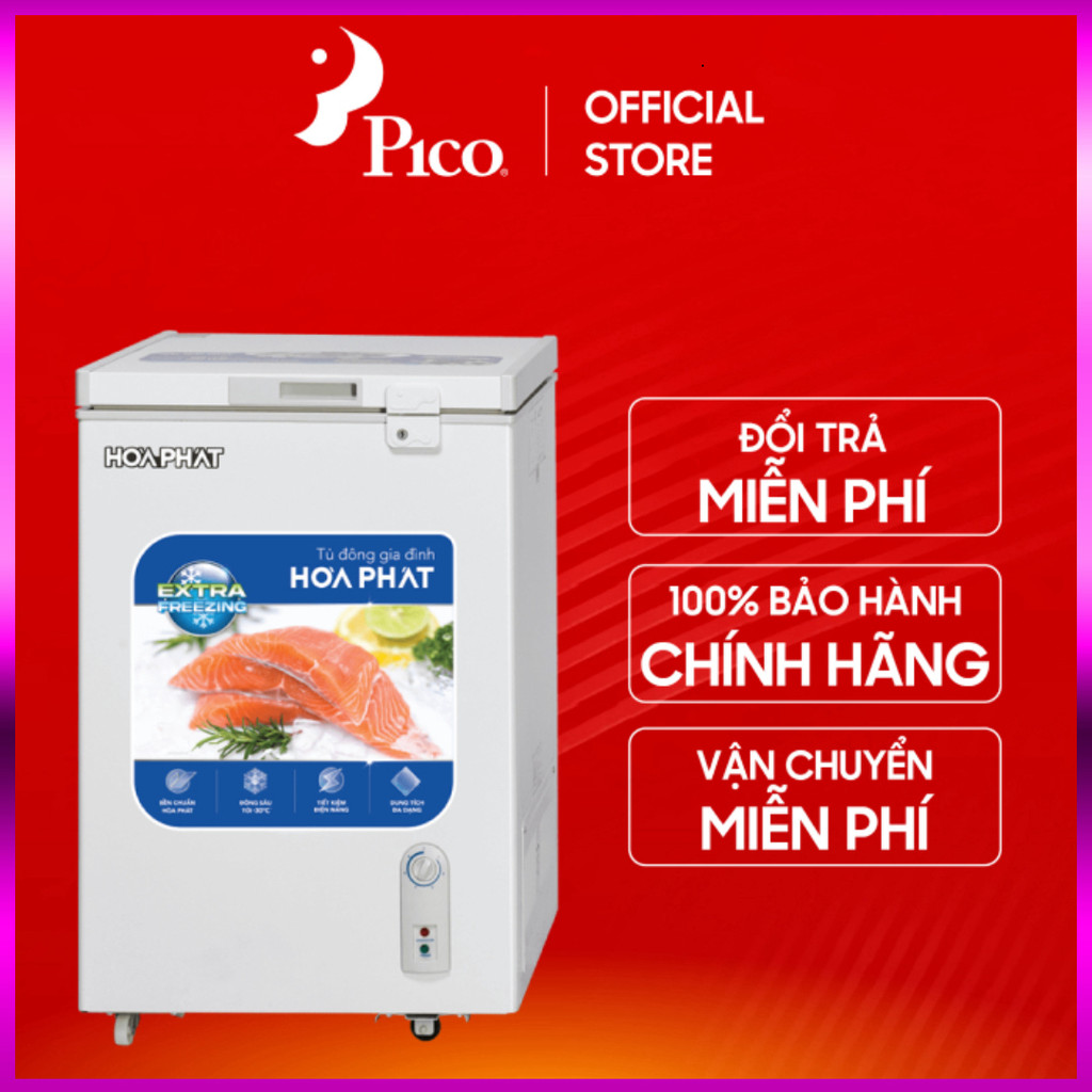 Nhắn để đặt - Tủ đông Hòa Phát 107 Lít HPF AD6107 - Dàn lạnh bằng đồng - 1 cửa - Bảo hành 24 tháng .