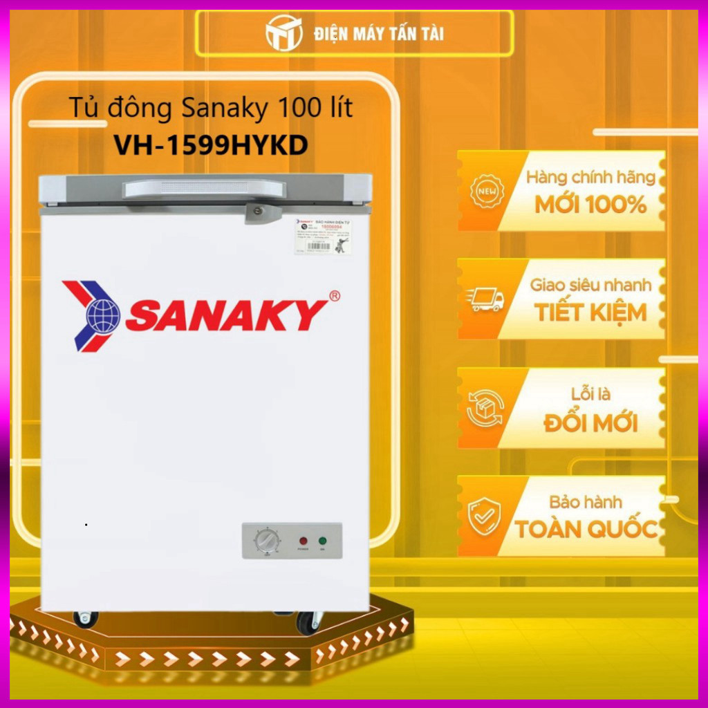 Nhắn để đặt - VH-1599HYKD -Tủ Đông 100L Sanaky VH-1599HYKD - Bảo Hành Chính Hãng - MIỄN PHÍ GIAO HCM