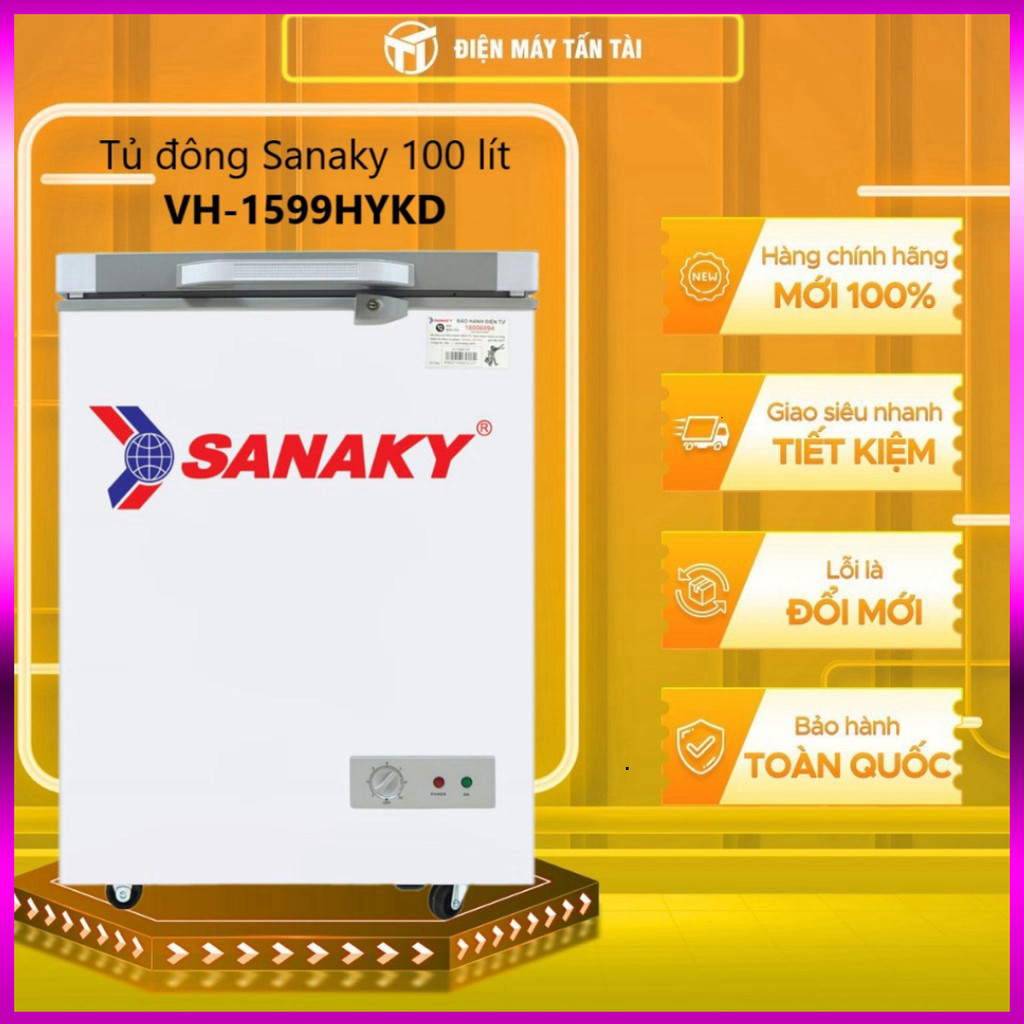 Nhắn để đặt - VH-1599HYKD -Tủ Đông 100L Sanaky VH-1599HYKD - GIAO TOÀN QUỐC .. Giao nhanh.