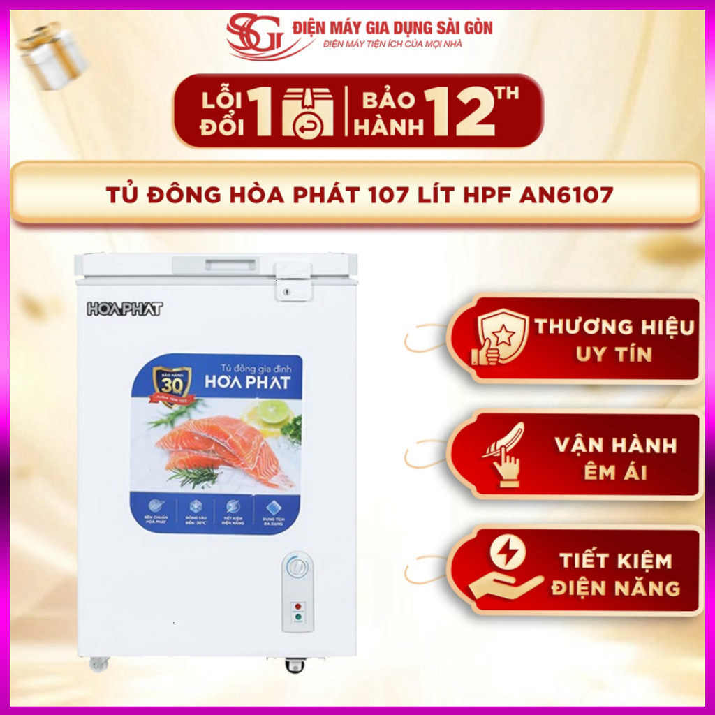 IB SHOP Tủ đông Hòa Phát 107 lít HPF AN6107 .. Giao nhanh.