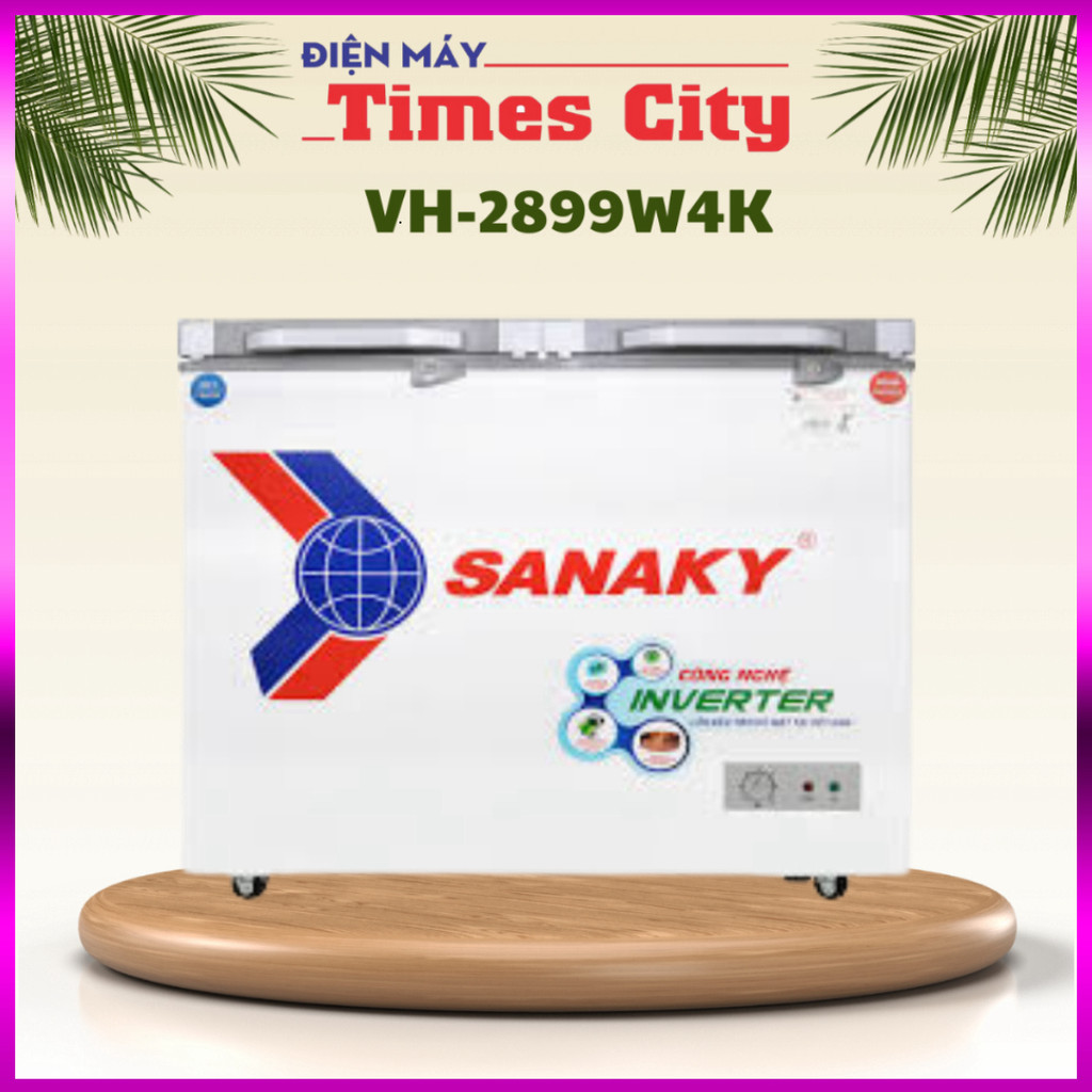 IB SHOP Tủ đông Sanaky Inverter 220 lít VH-2899W4K 2 ngăn 2 chế độ đông - mát .. Giao nhanh.