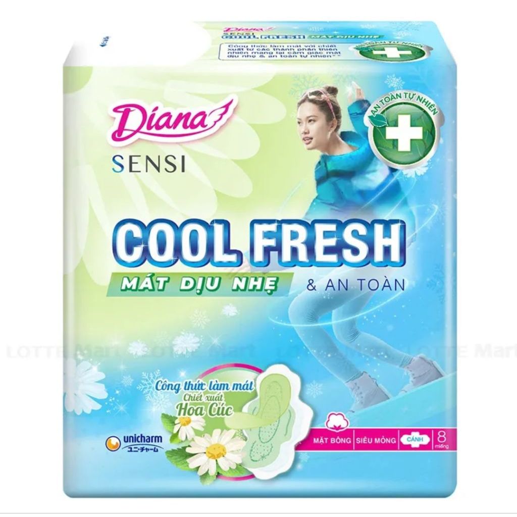 Băng Vệ Sinh Diana Chính Hãng – Hàng Ngày, Coolfresh, Sensi Super Night, Siêu Thấm