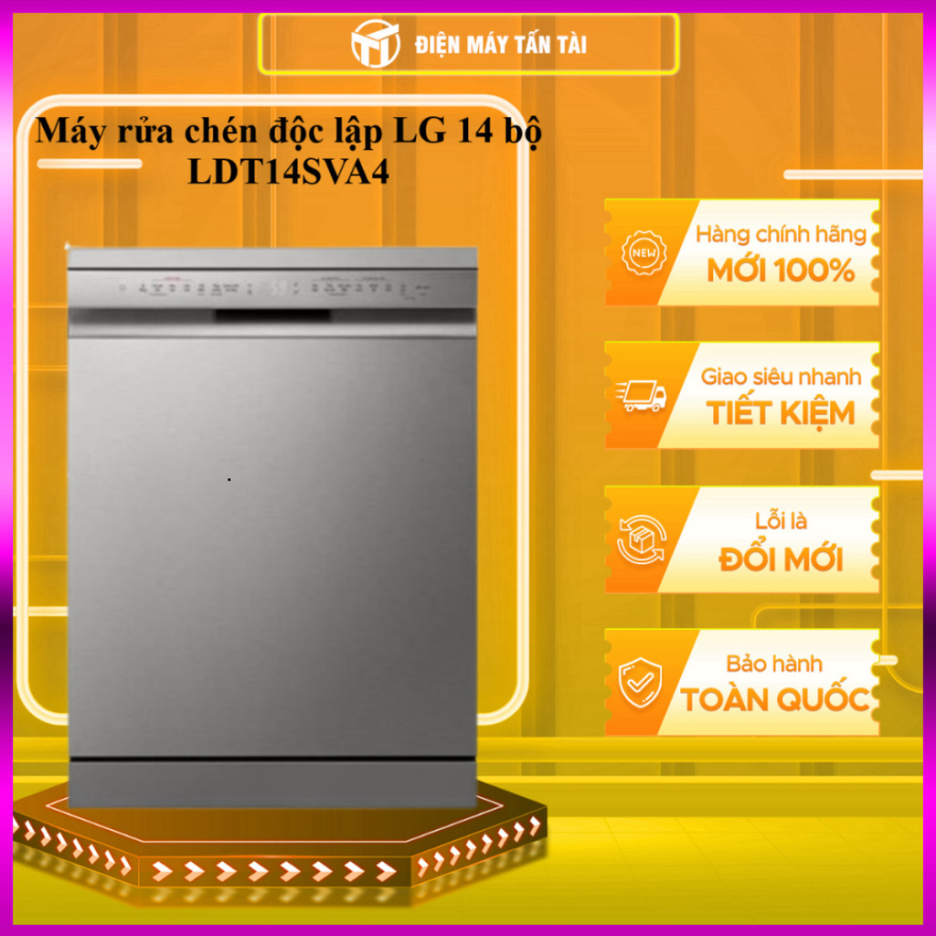 IB SHOP LDT14SVA4 - Máy rửa chén độc lập LG 14 bộ LDT14SVA4 - GIAO TOÀN QUỐC .. Giao nhanh.