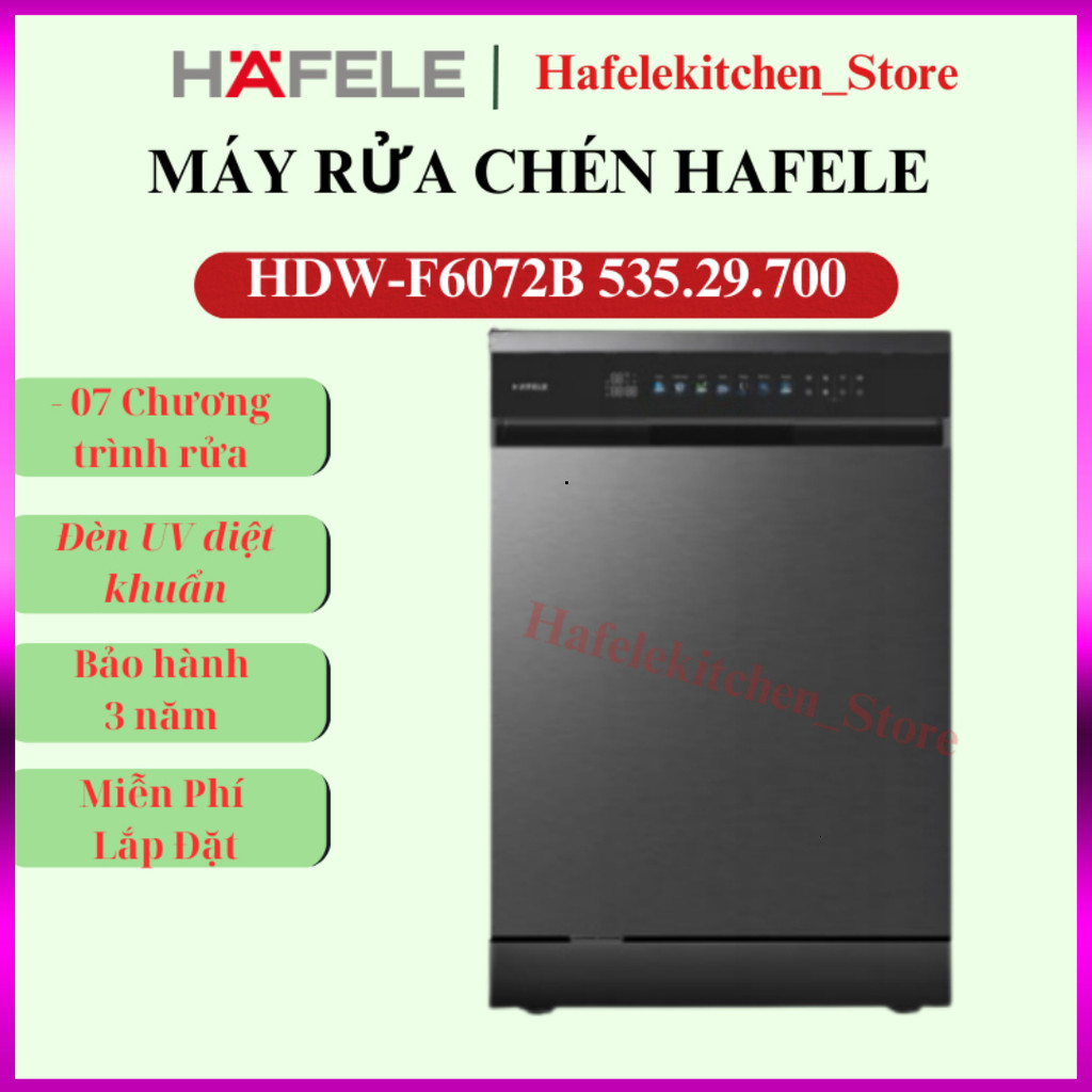 IB SHOP MÁY RỬA CHÉN HAFELE HDW-F6072B 535.29.700 , MỚI NHẤT 2025 .. Giao nhanh.